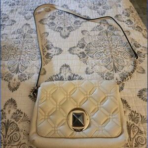 kate spade Cream Quilted Leather Crossbody with Gold-Tone Hardware